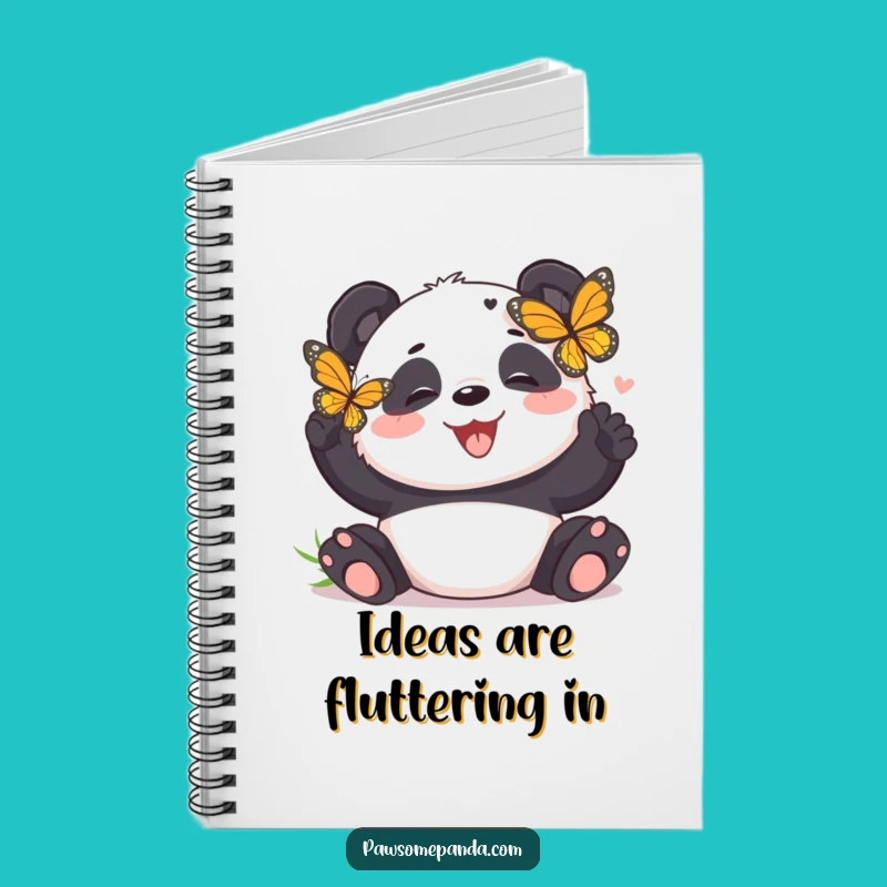 Funny Panda Butterfly Tickle Notebook - Jot Down Ideas with Hilarious Joy