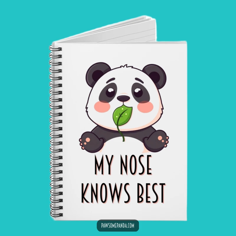 Funny Panda Leaf Nose Notebook - Jot Down Laughs Gift