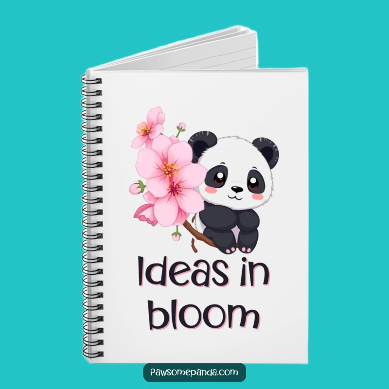 Funny Panda Notebook: Blossom Peek Journal, Inspirational Funny Gift for Writers