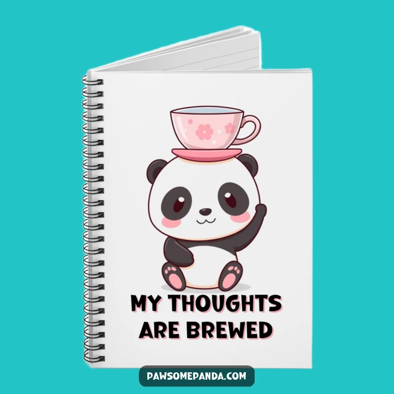 Funny Panda Tea Journal - Balancing Act Notebook, Ideal Funny Gift!