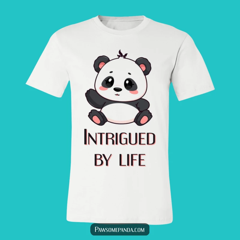 Funny Curious Panda T-Shirt: Show Your Intrigue with Cute Cartoon Style Gift!
