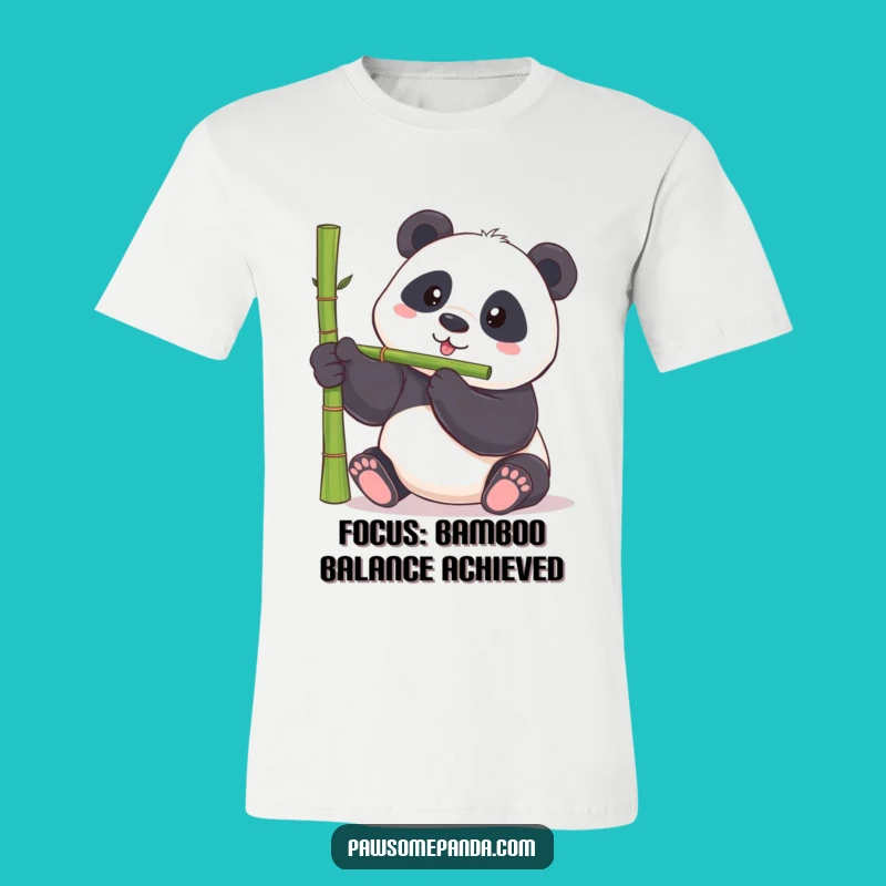 Funny Panda Balancing Act T-Shirt - Comical Chubby Bear Tee for Fans