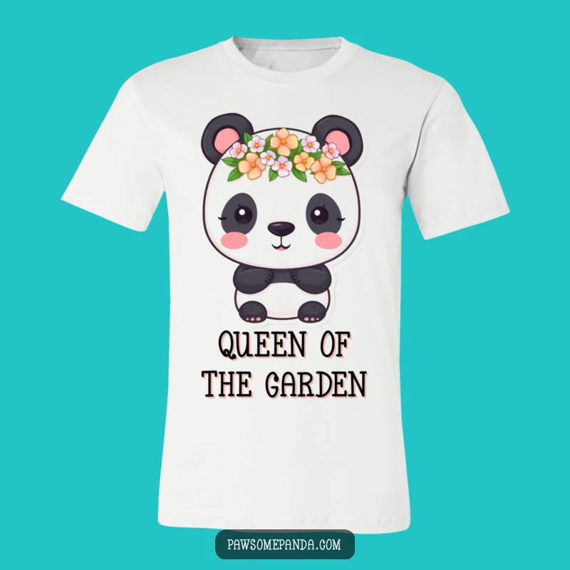 Funny Panda Flower Crown T-Shirt: Wear Your Bloom with Adorable, Hilarious Style