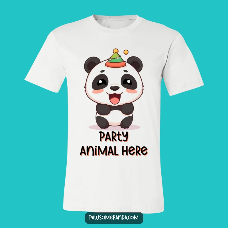 Funny Panda Roar Hat T-Shirt - Bold & Playful Cartoon Tee