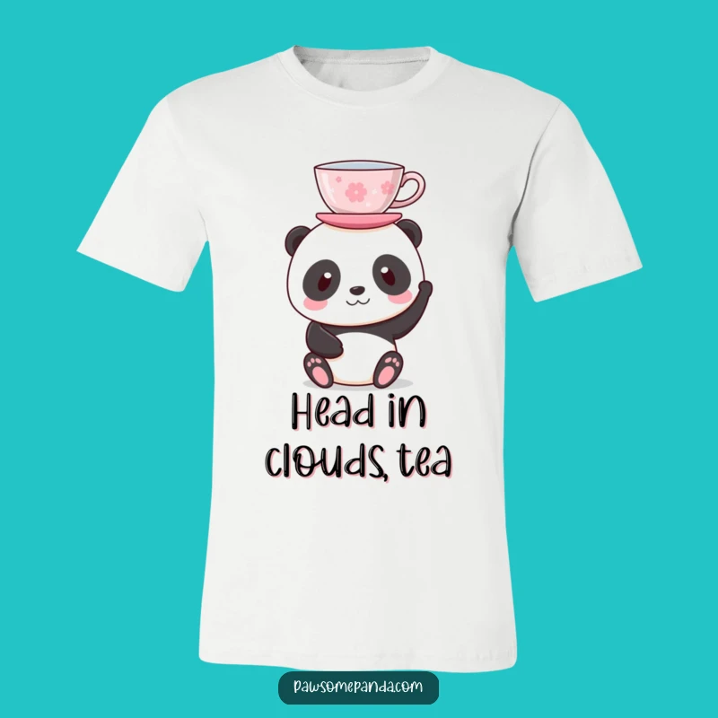 Funny Panda Tea Cup T-Shirt - Adorable Balancing Act Tee, Ideal Funny Gift!