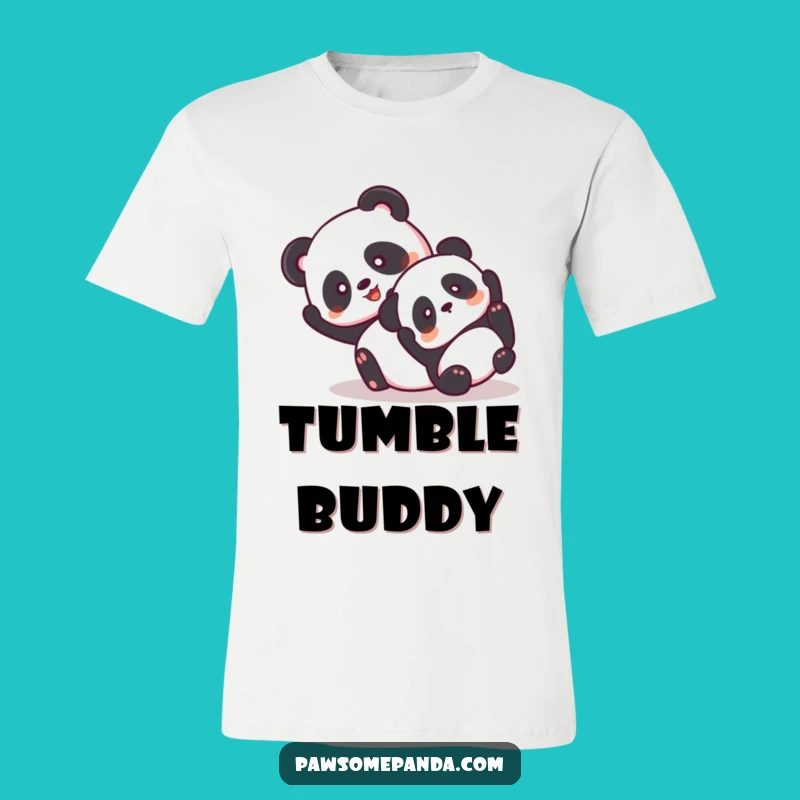 Funny Panda Tumble T-Shirt - Giddy Duo Tee Gift
