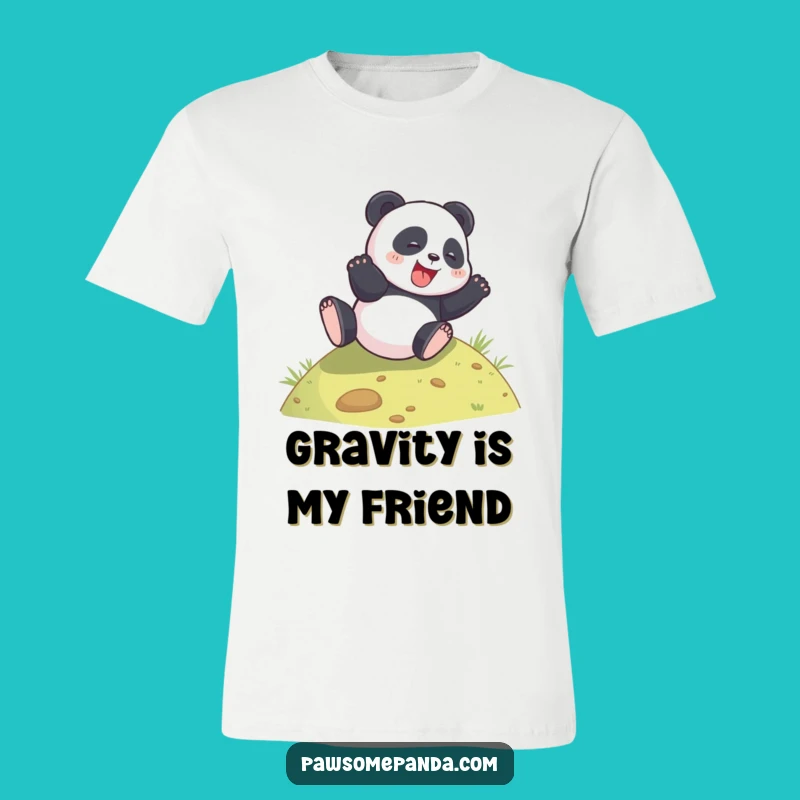 Funny Panda Rolling Downhill T-Shirt - Ultimate Joyful Animal Tee!