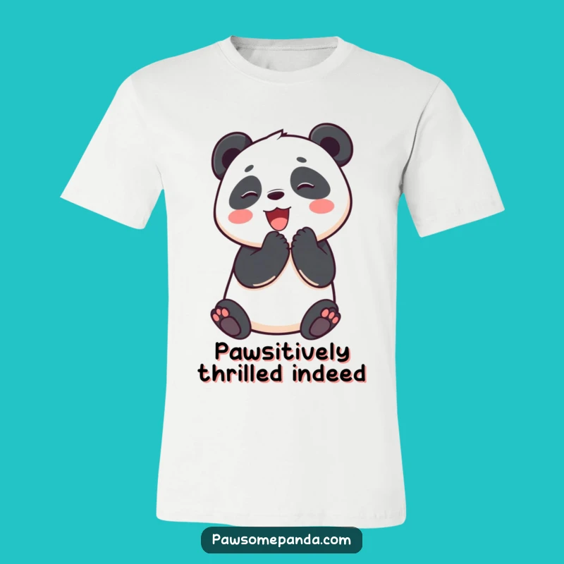 Funny Panda T-Shirt: Joyful Panda Clapping Design, Awesome Funny Gift Apparel