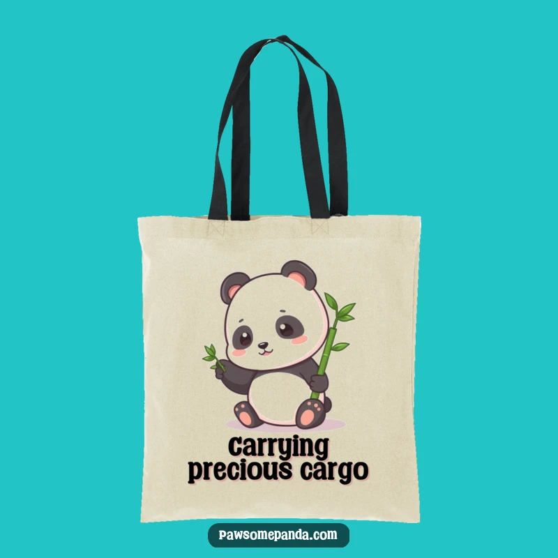 Funny Panda Bamboo Pat Tote Bag: Carry Your Care, A Great Funny Gift!