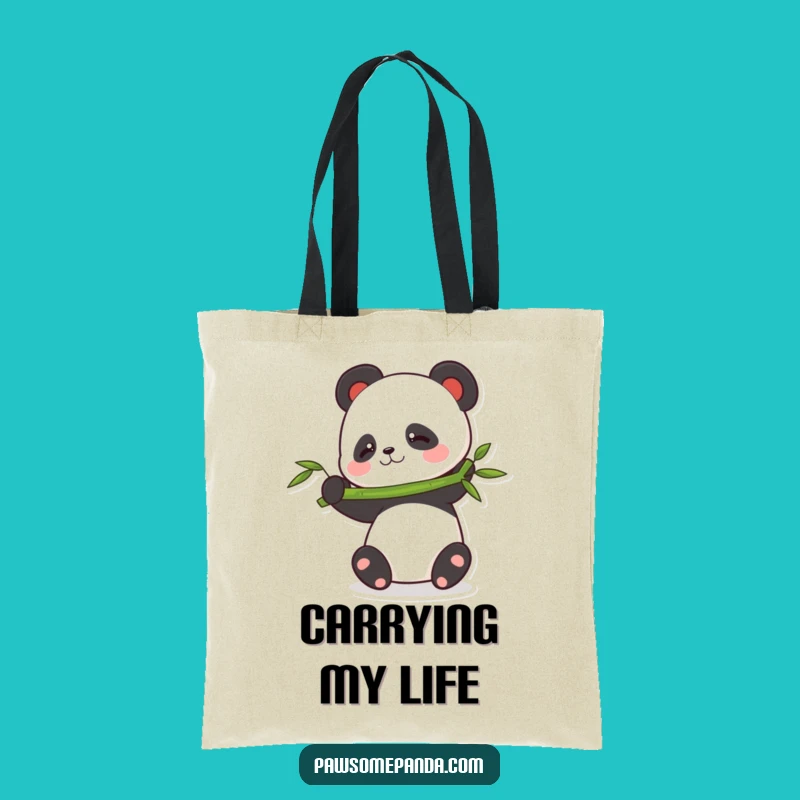 Funny Balancing Panda Tote Bag: Carry Your Essentials with Flair