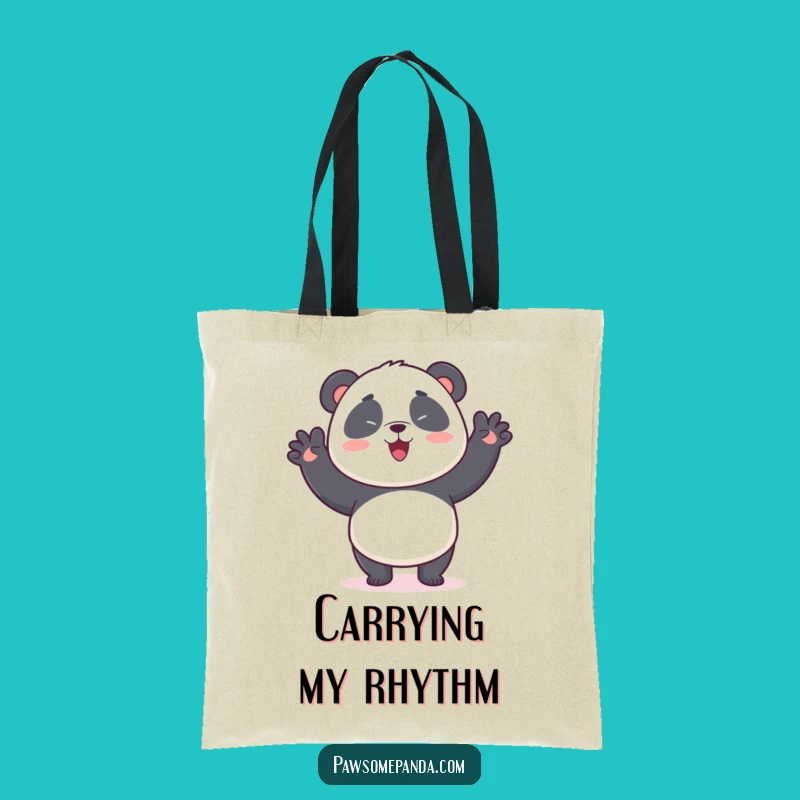 Funny Kawaii Panda Wiggle Dance Tote Bag: Cute Panda Art, Practical Funny Gift Accessory