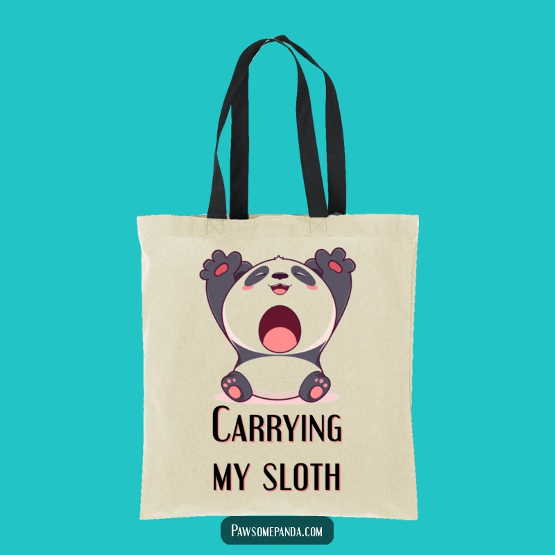 Funny Kawaii Panda Yawn Tote Bag: Chill Accessory, Practical Funny Gift