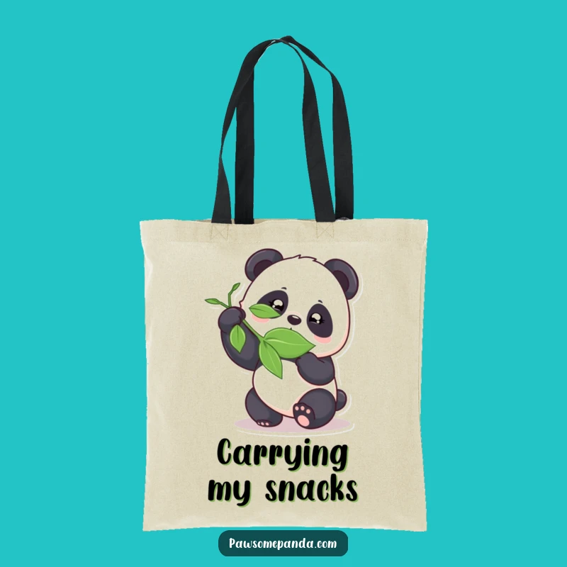 Funny Panda Bamboozling Leaf Tote Bag - Carry Your Mischief Hilariously!