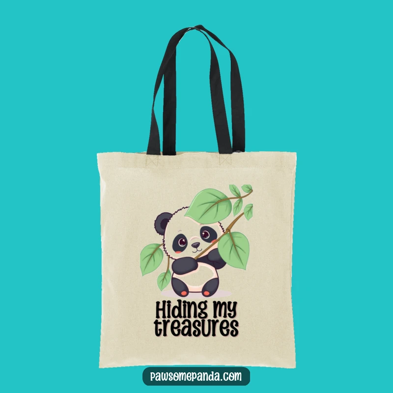 Funny Panda Fan Peek Tote Bag - Chic & Comical Carry-All
